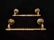Zieh und Stoßgriffe aus Messing, Türgriffe, ca. B 24 cm x H 6 cm