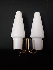 Zweiflammige Wandleuchte, ca. B 17 x H 22,5 cm