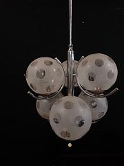Pendelleuchte, Kronleuchter im Space Age Design, ca. Ø 40 x H 80 cm