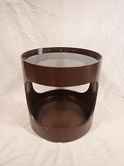 "Opal" Beistelltisch aus den 70er-Jahren, Couchtisch, Servierwagen, ca. B 45 x H 45,5 cm