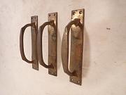 Zieh und Stoßgriff aus Messing, Türgriff, ca. B 3,7 x H 20,2 cm