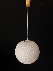 Gangkofer Deckenleuchte Erco aus den 60er-Jahren, Kunststoffleuchte, ca. B 35 cm x H 82 cm