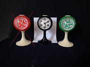 Wecker oder Standuhr von Meister-Anker, Tulpenfuß Wecker, ca. H 18,5 x B 10 cm