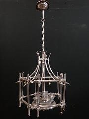 Hängeleuchte in Bambus Optik, ca. H 96 cm x B 46 cm