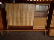 70er-Jahre Wohnzimmerschrank (neu), Wohnwand, ca. B 210 x H 140,5 cm