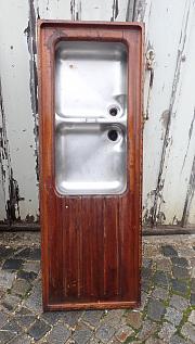 Spülbecken, Spüle aus Mahagoni, ca. B 140 x T 50 cm