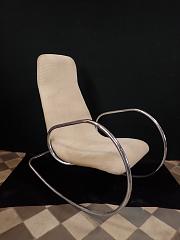 Thonet Stahlrohr Freischwinger Schaukelstuhl D 3558, ca. B 60 cm x H 106 cm