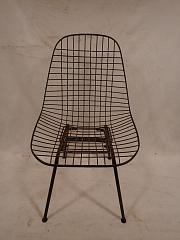 Vintage Vitra Eames Wire Chair DKX und Vintage Stuhlbezug