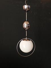 Zugpendelleuchte mit verchromter Armartur, ca. Ø 28 cm, L 70 - 120 cm