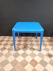 Blauer Tisch von Helmut Bätzner für Bofinger Produktion, ca. B 85 x L 85 x H 72,5 cm