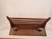 Wandgarderobe aus Holz mit Hutablage, ca. B 73,5 x H 32 x T 24,5 cm