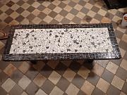 Mosaiktisch, Couchtisch, ca. B 53,5 x L 146 x H 49 cm