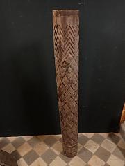 Holz Säule mit Verzierungen aus Weichholz ca. B 20,5 - 22,5 cm x H 171 cm