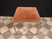 Brauner Bauhaus Stahlrohrhocker von Marcel Breuer ca. B 42,5 x H 48 x T 39 cm