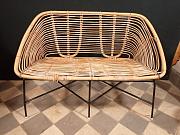 2er Sitzbank aus Rattan ca. B 103 x H 73,3 x T 55,5 cm