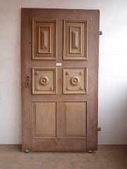 Haustür mit Füllungen aus Nadelholz, ca. B 93,5 cm x H 171 cm x S 3,3 cm DIN li