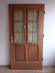 Haustür aus Eiche mit Flügelfenster, DIN rechts, ca. B 100 x H 201 cm