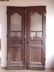 Zweiflügelige Haustür im Jugendstil, DIN links, ca. B 146 x H 244,5 cm