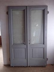 Große Haustür mit Glas, Terassentür, ca. B 141,5 cm x H 225 cm, DIN li