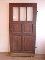 Haustür mit Holz und Glasfüllungen aus Eiche, ca. B 102,7 cm x H 207 cm, DIN li