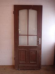 Haustür mit Eisglas-Füllungen, ca. B 95,5 cm x H 223 cm, DIN li