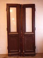 Zweiflügelige Haustür mit großem Glasanteil, DIN links, ca. B 124 x H 230 cm