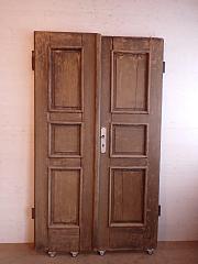 Zweiflügelige Eiche Haustür, DIN links, ca. B 117 x H 200,5 cm