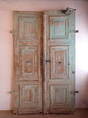 Zweiflügelige Haustür Weichholz, DIN rechts, ca. B 145 x H 238 cm