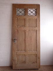 Abgelaugte Wohnungstür aus Eiche, DIN links, ca. B 107,5 x H 246,5 cm