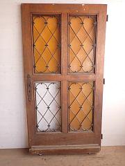 Haustür mit Festverglasungen und Fenstergitter, DIN rechts, ca. B 96 x H 186,5 cm