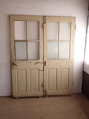 Zweiflügelige Falttür mit großer Glasfläche, DIN rechts, ca. B 160 x H 202 cm