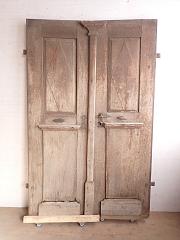 Zweiflügelige Haustür aus Eiche, DIN li, ca. B 117 x H 188 cm