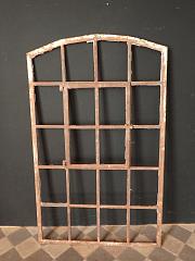 Eisenfenster, Stallfenster, Industriefenster mit Segmentbogen, ca. B 104,5 x H 169,5 cm