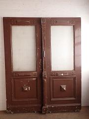 Zweiflügelige Haustür aus der Gründerzeit, DIN rechts, ca. B 167 x H 205,5 cm