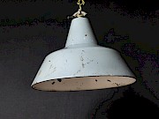 Werkstattlampe mit Emailleschirm