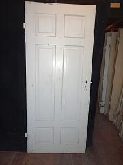 Zimmertür mit 6 Füllungen, DIN re, ca. 88 x 209 cm