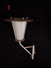Hoflaterne aus den Fünfzigern, Ø 30cm, H 60cm, Ausladung 35cm